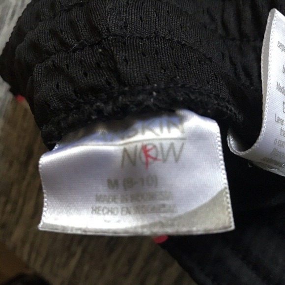 Danskin Now Athletic Pants SzM (8-10) Black Side Stripe Pink/White Nice Pre-Owne - Picture 3 of 12